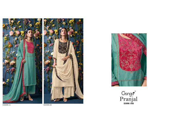 Pranjal By Ganga Designer Dress Material Orders In India